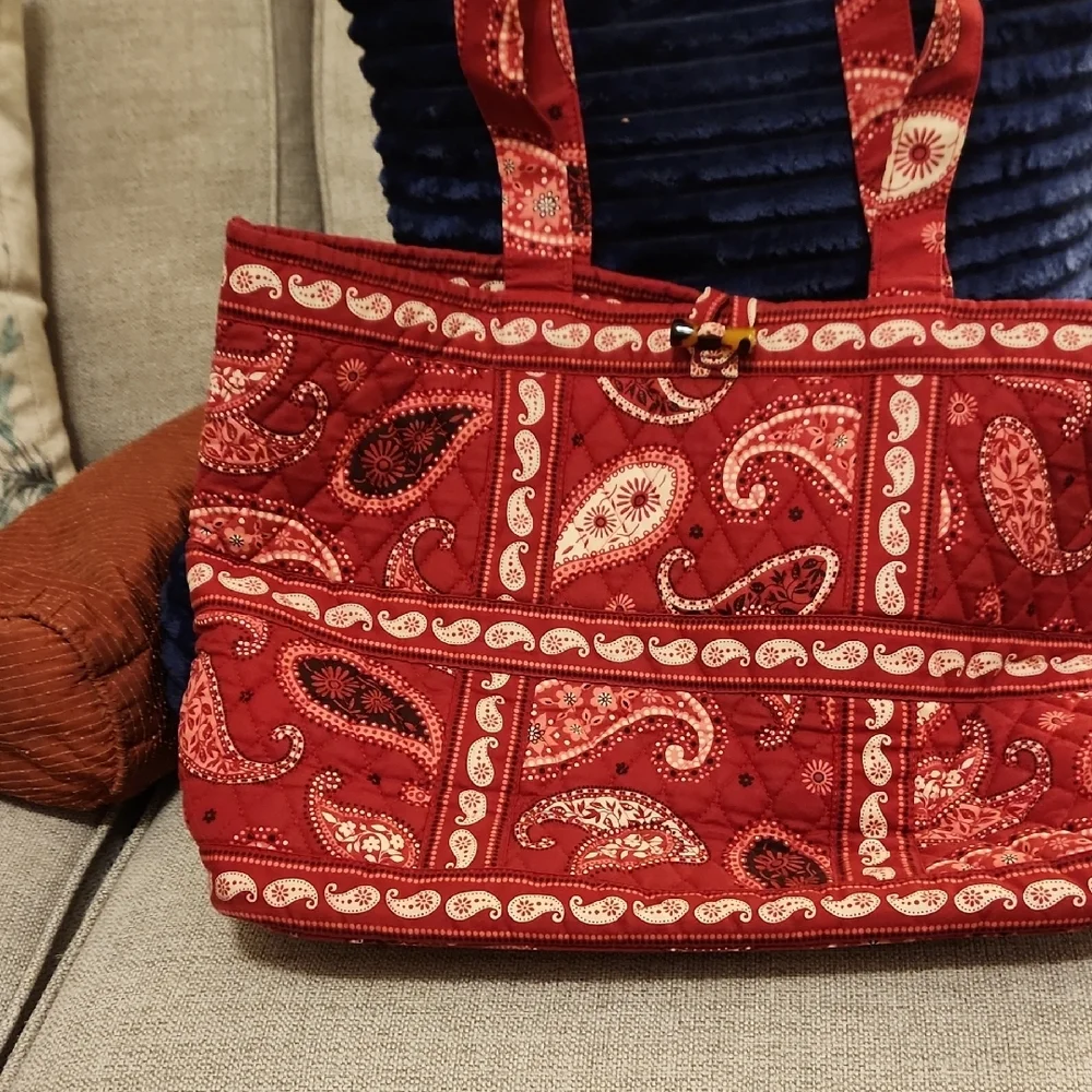 Paisley Red Tote Bag - Picture 6 of 7
